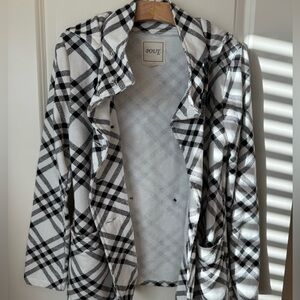 Pout Women's Checkered Pea Coat